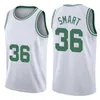 Maglie da basket da uomo Youth Kids 0 Jayson Tatum 75th Anniversary Jaylen 7 Brown Marcus 36 Camicie da jersey Smart retro Wear