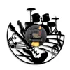 Orologi da parete Kit chitarra e batteria Orologio Lettore Musica Disco in vinile Strumento rock Art N Regalo 201118 Consegna a domicilio Decorazioni per il giardino di casa Dhxnq