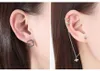 Dangle Earrings 2023 Korean Fashion Trend Niche Set Zircon Fairy Ear Bone Clip Lady Jewelry Wholesale Birthday Wedding Gift