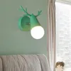 Vägglampor ouuzuu led metall macaron liten trälampa glödlampa ljus källa hus dekoration sovrum vardagsrum hem belysning