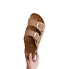 Fashion Sandals Brand Man Slide Big Buckle Sandal Women Black White Fashion Brand Sandals 35-46