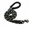 Hondenkragen Pet Multicolor Circle Rope Nylon Leibele Comfortabele schuimhandgreep Loodreflecterende lijntractie voor medium groot