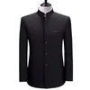 Herrenanzüge Blazer Chinesischen Stil Mandarin Stehkragen Business Casual Hochzeit Slim Fit Blazer Männer Casual Anzug Jacke Männlich Mantel 4XL 230308