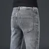 Jeans maschile di alta qualità primavera autunno allungamento solido slim fit adolescenti studentesche uomini jeans cowboy leisure jouth wouth pantaloni 230308 230308