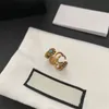 Metaal dubbele g letters heren ring goud vergulde romantisch vervagen nooit retro oud effect madeliefje vorm bloemen charmante trouwringen klassieke cjeweler zb038 e23