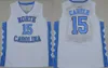 NCAA Basketball Jerseys North Carolina Tar Heels 23 Michael College Jersey 15 Vince Carter 5 Nassir Little 32 Luke Maye Barnes UNC bleu blanc bleu noir sans manches