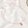 Pendentifs de collier Mignon rouge cerise colliers pour femmes à la mode en métal fruits pendentif mode fille bijoux cuivre chaîne tour de cou accessoires de fête cadeaux L2404 L2404