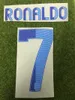 Collezionabile Retro Superstar # 7 Nameset Nome Numero Personalizza Stampa Ferro sul distintivo di trasferimento Trasferimento di calore Ferro sul distintivo di calcio