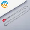 Top luxury jewelry glue dropping pink primary color enamel small male and female couple clavicle chain