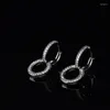 Hoop Earrings Mybeboa Comfortable To Wear Dazzling Sparkling Double For Women 925 Solid Silver Original