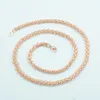 Łańcuchy 5,5 mm męskie kobiety różowe złoto łańcuch kolorów 50 cm 60 cm naszyjnik