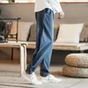 Calça masculina rua calças casuais 2023 hipster de algodão de algodão pás de moletom chinês bobina harém calças masculinas z0306