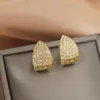 Dangle Earrings 2023トレンドMinimalistische Goud Metalen Cirkel Geometrische Ronde Grote Oorbellen voor vrouwen Wedding Party Sieraden