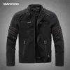 Herrläder faux läder män vinter varumärke läderjacka casual motorcykel vinter inner fleece pu coat faux läderjackor mens kläder streetwear 230307