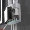 Portaspazzolini Distributore automatico di dentifricio Spremiagrumi a parete Supporto magnetico Accessori per il bagno dgghr 230308