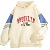 Męskie bluzy bluzy Brooklyn 1898 York Men'swomen's Blobierze swobodny moda koreańska kolorowa bluza unisex streetwear harajuku ponadwymiarowy 230308