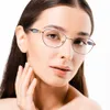 Sunglasses Frames Highend Quality Luxury Women Oval Prescription Diopter Eyeglasses Frame Elegant Colorful Diamond Rose Gold Spectacles for Lady 230307