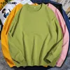 Men's Hoodies Sweatshirts Sweatshirt Spring Autumn Oneck Long Sleeve Thin Terry Pullovers Solid Casual Basic Harajuku Cotton Knit Tops 230308