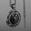 Pendentif Colliers Titane Acier Inoxydable Slave Kolovrat Veles Symbole Boucle Viking Loup Amulette Hommes Femmes Bijoux CollierPendentif