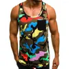 Mens Tank Tops Camouflage Men Fitness Bodybuilding Gymkläder Färgglad ärmlös Vintage Summer undertröja väst