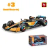 Pista RC elettrica Bburago 1 43 McLaren MCL36 3 Daniel Ricciardo 4 Lando Norris Lega di lusso Veicolo Diecast Model Toy 230307
