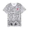 Designer TEE T-shirt da uomo CDG Comm des Garcons Play Camoflauge Heart Peek T-shirt nera Sz XL