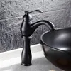 Bathroom Sink Faucets Basin Faucet Black Bronze Finish Brass Single Handle Vessel Water Tap Mixer