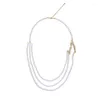 Choker Chokers Wedding Luxury Imitation Pearl White Beads Acrylic Necklaces for Women Statementフラワーロングパーティーファッションジュエリーチューガー