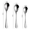 Dinnerware Sets Justdolife 6pc Soup Spoon Stainless Steel Multi-Purpose Lightweight Dinner Mixing For Kitchen Tableware Accessories