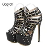 Sandaler Gdgydh Platform Gladiator Roman Sandaler Sommarbockade klippta ut Stiletto High Heel Summer Shoes For Party Sexy Lady Shoes Z0306