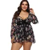 Kvinnors badkläder Floral Chiffon Cover -Ups Mesh Beach Dress Longeplees Up Women Swimsuit Bikini Plus Size Beachwear 2023Women's