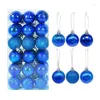 Party Decoration 36Pcs 4CM Plastic Christmas Balls Ornament Hang Small Pendant Ball Indoor Year Xmas Tree Decor Home