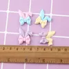 매력 kawaii 수지 카보 콘 10pcs 20 26mm 플랫 백 캔디 색상 리본 묶음 동물 귀 패치 스티커 장식용 액세서리