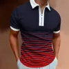 Męskie koszulki Mężczyzn Mężczyzn Striped Casual Stripe Druku