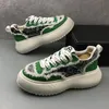 Bröllopsklänning italiensk designer festskor hösten fahsion klassisk vulkanisera duk casual sneakers rund tå tjock botto 7160