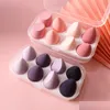 Spuges Applicatori Cotton 8pcs Donne Make Up Accessori Blender Blender Cosmetico Spugne Fondazione Polvere Polvere Sponge BE DHSN2