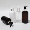 Bottiglie di stoccaggio Bottiglia vuota per lozione cosmetica bianca da 250 ml con dispenser in argento Pompa per sapone liquido Contenitori in plastica per gel doccia shampoo