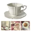 Tazze Piattini 1 Set Bella Delicata Ed Elegante Tazza Da Caffè In Porcellana Con Piattino Piatto Da Tè