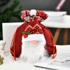 Decorações de Natal Santa Elk Gnome Doll Doll Apple Candystring Bag Gift Packing Bolsa