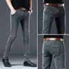 Jeans para hombres Ropa de marca Jeans para hombres Elasticidad gris Slim Skinny Business Casual Edición clásica Tipo Cómodos pantalones de mezclilla masculinos 230308