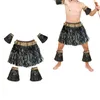 Decorazioni natalizie LIXF Costume da gonna in erba hawaiana Vestito con maniche a braccio elastico Copri piedi Costume da danza hula Beach Summer Holiday Wedding Party F