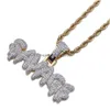 Pendant Necklaces Hip Hop Jewelry Iced Out Fl Cz Stone Gold Color Plated Savage Necklace Drop Delivery Pendants Dhgarden Dhgny