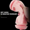 Masturbators Dual Channel Hand Free Male Masturbation Cup Oral Vagina Masturbator Sex Toy For Men Silicone Blowjob Vibrator 230307