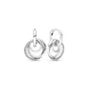 Boucles d'oreilles créoles toujours entourées de la famille pour bijoux de mariage en argent sterling Pandora 925 pour femmes Boucles d'oreilles de concepteur de cadeau de petite amie avec boîte d'origine