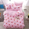 Set di biancheria da letto in stile nordico Set di biancheria da letto a cuore rosa Copripiumino carino Lenzuola e federe Copripiumino Queen King Size Set di tessuti per la casa 230308