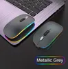 Mouse wireless Dual Mode Bluetooth 2.4G Funzione desktop con un clic Mouse con retroilluminazione silenziosa ricaricabile di tipo C per PC portatile