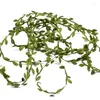 Decorative Flowers 10 Meter Green Leaf Rope Artificial Leaves For Festival Wedding Decoration DIY Wreath Gift Scrapbooking Craft Fake Flower