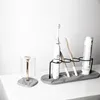 Toothbrush Holders Holder Multifunction Base Frame Storage Rack Bath Accessories Tooth Brush toothpaste Stand Shelf Cup holder 230308