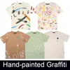 Heren Designer Palm T-shirt Handgeschilderde Luxe Tees Graffiti PA Tees Damesmode Hoek Korte mouw Casual Streetwear Tops T-shirts Kleding Kleding