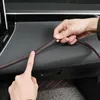 Nouveau 200 cm luxe voiture moulures garniture en cuir Pu tresse ligne décorative bande pour porte tableau de bord autocollant voiture intérieur bricolage bandes